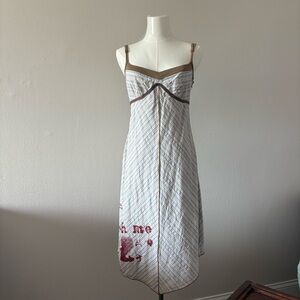 Cop.Copine Vintage y2k Striped Midi Dress